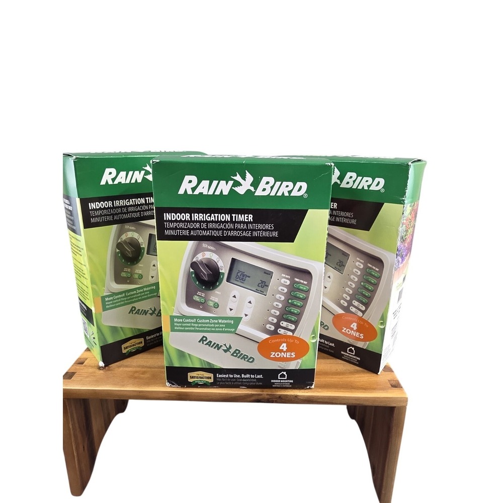 3 Pack! RainBird Controller SST400in Indoor Irrigation Timer 4-Zone, Brand New